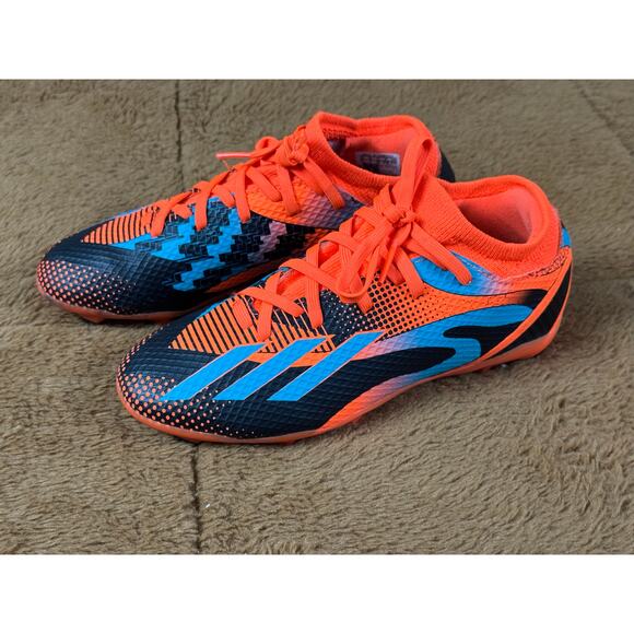 Adidas X SpeedPortal Messi.3 FG J Soccer Cleats Youth Size 2-5 Orange Blue Black - Picture 2 of 11